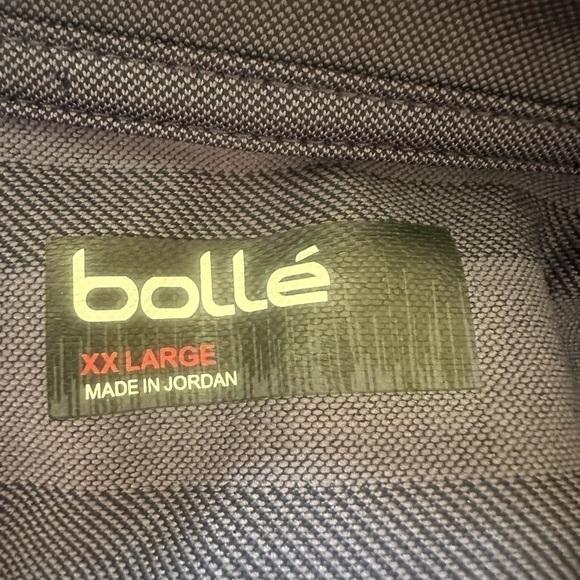 Men’s used size XXL 2XL Bolle golf polo shirt grey black striped Pre own items - Picture 2 of 4